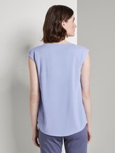 Blusen-Top mit V-Ausschnitt - Frauen - Parisienne Blue Blusen-Top mit V-Ausschnitt - Frauen - Parisienne Blue - 2 - TOM TAILOR
