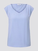 Blusen-Top mit V-Ausschnitt - Frauen - Parisienne Blue Blusen-Top mit V-Ausschnitt - Frauen - Parisienne Blue - 7 - TOM TAILOR