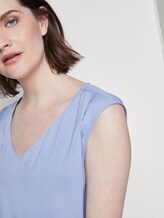 Blusen-Top mit V-Ausschnitt - Frauen - Parisienne Blue Blusen-Top mit V-Ausschnitt - Frauen - Parisienne Blue - 9 - TOM TAILOR