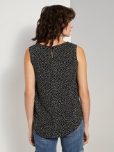 Flowing blouse sleeveless - Women - black offwhite dot print Flowing blouse sleeveless - Women - black offwhite dot print - 2 - TOM TAILOR