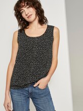 Flowing blouse sleeveless - Women - black offwhite dot print Flowing blouse sleeveless - Women - black offwhite dot print - 5 - TOM TAILOR