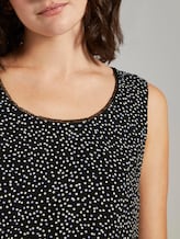 Flowing blouse sleeveless - Women - black offwhite dot print Flowing blouse sleeveless - Women - black offwhite dot print - 9 - TOM TAILOR