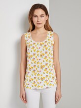 Fließende Bluse - Frauen - offwhite fruit minimal Fließende Bluse - Frauen - offwhite fruit minimal - 1 - TOM TAILOR