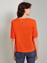 Kurzarm Bluse - Frauen - strong flame orange Kurzarm Bluse - Frauen - strong flame orange - 2 - TOM TAILOR
