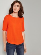 Kurzarm Bluse - Frauen - strong flame orange Kurzarm Bluse - Frauen - strong flame orange - 5 - TOM TAILOR
