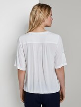 Henley-Bluse mit elastischem Bund - Frauen - Whisper White Henley-Bluse mit elastischem Bund - Frauen - Whisper White - 2 - TOM TAILOR