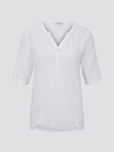 Henley-Bluse mit elastischem Bund - Frauen - Whisper White Henley-Bluse mit elastischem Bund - Frauen - Whisper White - 7 - TOM TAILOR