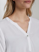 Henley-Bluse mit elastischem Bund - Frauen - Whisper White Henley-Bluse mit elastischem Bund - Frauen - Whisper White - 9 - TOM TAILOR