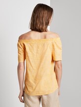 Kurzarm-Bluse mit Carmen-Ausschnitt - Frauen - deep golden yellow Kurzarm-Bluse mit Carmen-Ausschnitt - Frauen - deep golden yellow - 2 - TOM TAILOR