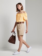 Kurzarm-Bluse mit Carmen-Ausschnitt - Frauen - deep golden yellow Kurzarm-Bluse mit Carmen-Ausschnitt - Frauen - deep golden yellow - 3 - TOM TAILOR