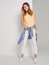 Ärmellose Hemdbluse mit Streifenmusterung - Frauen - yellow dobby stripe Ärmellose Hemdbluse mit Streifenmusterung - Frauen - yellow dobby stripe - 3 - TOM TAILOR