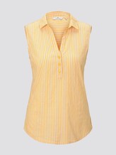 Ärmellose Hemdbluse mit Streifenmusterung - Frauen - yellow dobby stripe Ärmellose Hemdbluse mit Streifenmusterung - Frauen - yellow dobby stripe - 7 - TOM TAILOR