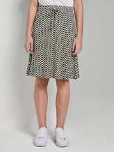 Gemusterter Mini-Rock aus Jersey - Frauen - khaki dot design Gemusterter Mini-Rock aus Jersey - Frauen - khaki dot design - 1 - TOM TAILOR