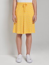 Gemusterter Mini-Rock aus Jersey - Frauen - yellow dot design Gemusterter Mini-Rock aus Jersey - Frauen - yellow dot design - 1 - TOM TAILOR