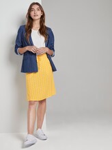 Gemusterter Mini-Rock aus Jersey - Frauen - yellow dot design Gemusterter Mini-Rock aus Jersey - Frauen - yellow dot design - 3 - TOM TAILOR