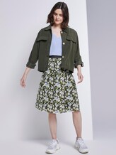 Mesh-Rock mit floralem Muster - Frauen - small khaki floral design Mesh-Rock mit floralem Muster - Frauen - small khaki floral design - 3 - TOM TAILOR