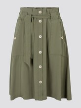 Paperbag Midi-Rock mit Taschen - Frauen - Woodland Green Paperbag Midi-Rock mit Taschen - Frauen - Woodland Green - 7 - TOM TAILOR