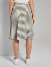 Gestreifter Midirock aus Leinengemisch - Frauen - khaki offwhite stripe Gestreifter Midirock aus Leinengemisch - Frauen - khaki offwhite stripe - 2 - TOM TAILOR