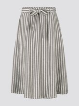 Gestreifter Midirock aus Leinengemisch - Frauen - khaki offwhite stripe Gestreifter Midirock aus Leinengemisch - Frauen - khaki offwhite stripe - 7 - TOM TAILOR