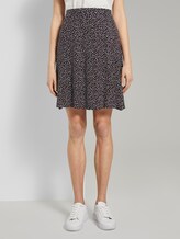 Patterned jersey skirt - Women - black offwhite dot print Patterned jersey skirt - Women - black offwhite dot print - 1 - TOM TAILOR
