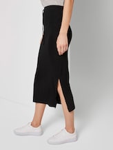 Jersey maxi skirt with side slits - Women - Deep Black Jersey maxi skirt with side slits - Women - Deep Black - 11 - TOM TAILOR