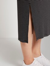 Jersey Maxirock mit Seitenschlitzen - Frauen - black thin stripes Jersey Maxirock mit Seitenschlitzen - Frauen - black thin stripes - 9 - TOM TAILOR