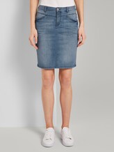 Plain denim skirt - Women - light stone wash denim Plain denim skirt - Women - light stone wash denim - 1 - TOM TAILOR