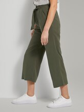 Fließende Culotte-Hose mit Bindegürtel - Frauen - Woodland Green Fließende Culotte-Hose mit Bindegürtel - Frauen - Woodland Green - 11 - TOM TAILOR