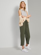 Fließende Culotte-Hose mit Bindegürtel - Frauen - Woodland Green Fließende Culotte-Hose mit Bindegürtel - Frauen - Woodland Green - 3 - TOM TAILOR