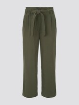Fließende Culotte-Hose mit Bindegürtel - Frauen - Woodland Green Fließende Culotte-Hose mit Bindegürtel - Frauen - Woodland Green - 7 - TOM TAILOR