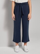 Fließende Culotte-Hose mit Bindegürtel - Frauen - Sky Captain Blue Fließende Culotte-Hose mit Bindegürtel - Frauen - Sky Captain Blue - 1 - TOM TAILOR