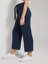 Fließende Culotte-Hose mit Bindegürtel - Frauen - Sky Captain Blue Fließende Culotte-Hose mit Bindegürtel - Frauen - Sky Captain Blue - 11 - TOM TAILOR