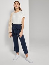 Fließende Culotte-Hose mit Bindegürtel - Frauen - Sky Captain Blue Fließende Culotte-Hose mit Bindegürtel - Frauen - Sky Captain Blue - 3 - TOM TAILOR