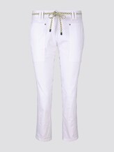 Tapered Relaxed Hose mit Bandgürtel - Frauen - White Tapered Relaxed Hose mit Bandgürtel - Frauen - White - 7 - TOM TAILOR