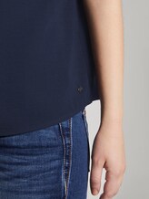 Ärmellose Bluse mit Knopfleiste - Frauen - Real Navy Blue Ärmellose Bluse mit Knopfleiste - Frauen - Real Navy Blue - 10 - TOM TAILOR Denim