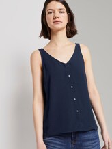 Ärmellose Bluse mit Knopfleiste - Frauen - Real Navy Blue Ärmellose Bluse mit Knopfleiste - Frauen - Real Navy Blue - 5 - TOM TAILOR Denim