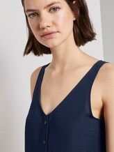 Ärmellose Bluse mit Knopfleiste - Frauen - Real Navy Blue Ärmellose Bluse mit Knopfleiste - Frauen - Real Navy Blue - 9 - TOM TAILOR Denim