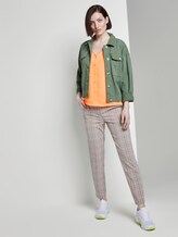 Ärmellose Bluse mit Knopfleiste - Frauen - dark papaya neon orange Ärmellose Bluse mit Knopfleiste - Frauen - dark papaya neon orange - 3 - TOM TAILOR Denim