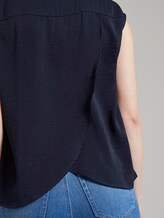 Blouse shirt with wrap details on the back - Women - Real Navy Blue Blouse shirt with wrap details on the back - Women - Real Navy Blue - 10 - TOM TAILOR Denim