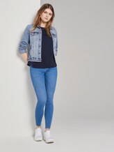 Blouse shirt with wrap details on the back - Women - Real Navy Blue Blouse shirt with wrap details on the back - Women - Real Navy Blue - 3 - TOM TAILOR Denim