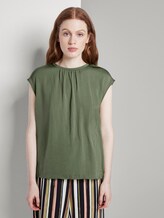 Blusenshirt mit Wickeldetail am Rücken - Frauen - olive green Blusenshirt mit Wickeldetail am Rücken - Frauen - olive green - 1 - TOM TAILOR Denim