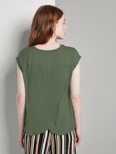 Blusenshirt mit Wickeldetail am Rücken - Frauen - olive green Blusenshirt mit Wickeldetail am Rücken - Frauen - olive green - 2 - TOM TAILOR Denim