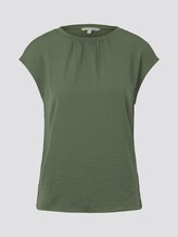 Blusenshirt mit Wickeldetail am Rücken - Frauen - olive green Blusenshirt mit Wickeldetail am Rücken - Frauen - olive green - 7 - TOM TAILOR Denim