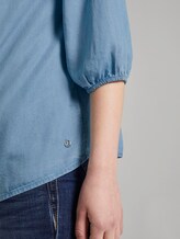Schulterfreie Carmen-Bluse mit Knöpfen - Frauen - light stone bright blue denim Schulterfreie Carmen-Bluse mit Knöpfen - Frauen - light stone bright blue denim - 10 - TOM TAILOR Denim