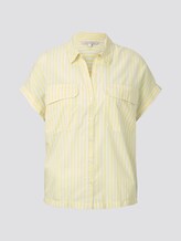 Striped blouse shirt in a boxy fit - Women - yellow white vertical stripe Striped blouse shirt in a boxy fit - Women - yellow white vertical stripe - 7 - TOM TAILOR Denim