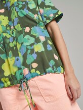 Kurzarm Hemdbluse mit floralem Print - Frauen - green flower print Kurzarm Hemdbluse mit floralem Print - Frauen - green flower print - 10 - TOM TAILOR Denim