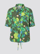 Kurzarm Hemdbluse mit floralem Print - Frauen - green flower print Kurzarm Hemdbluse mit floralem Print - Frauen - green flower print - 7 - TOM TAILOR Denim