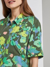 Kurzarm Hemdbluse mit floralem Print - Frauen - green flower print Kurzarm Hemdbluse mit floralem Print - Frauen - green flower print - 9 - TOM TAILOR Denim