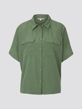 Kurzes Blusenshirt mit Taschen - Frauen - olive green Kurzes Blusenshirt mit Taschen - Frauen - olive green - 7 - TOM TAILOR Denim