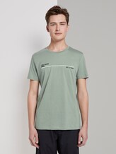 Print T-Shirt mit Bio-Baumwolle - Männer - Dusty Leave Green Print T-Shirt mit Bio-Baumwolle - Männer - Dusty Leave Green - 1 - TOM TAILOR Denim